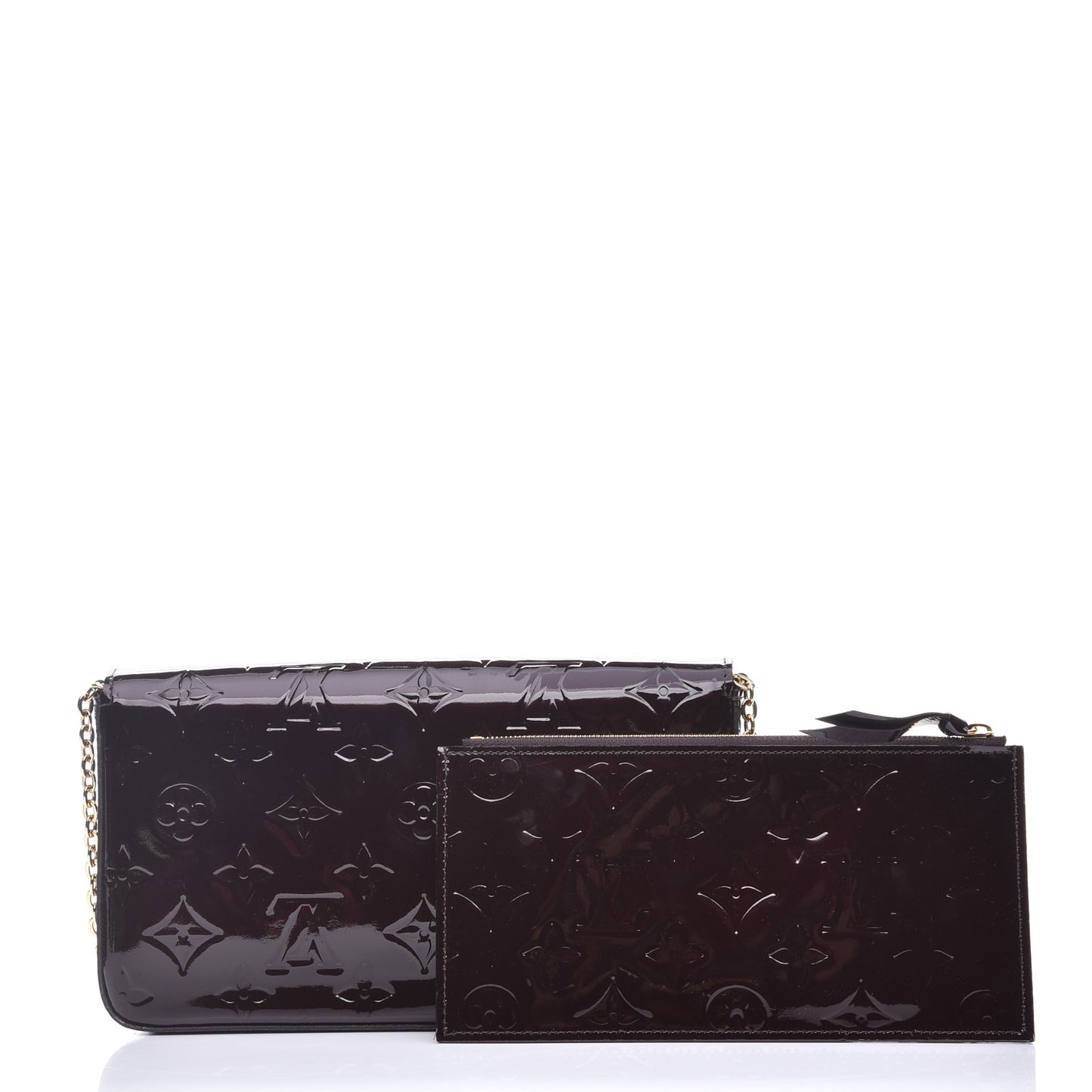 Vernis Pochette Felicie Chain Wallet Amarante