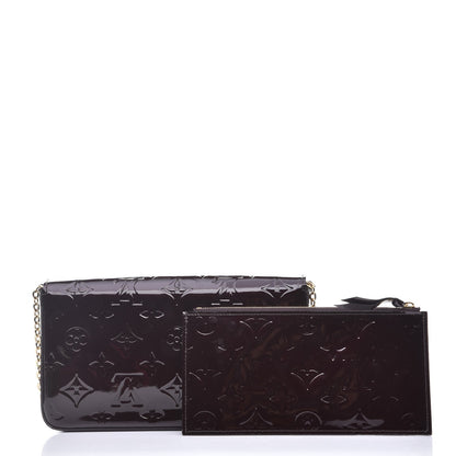 Louis Vuitton Vernis Pochette Felicie Chain Wallet Amarante 11 of 11