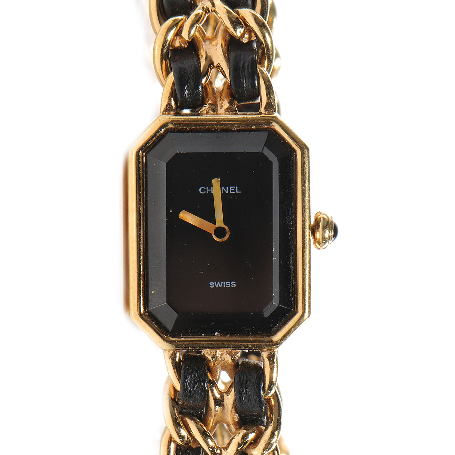 Chanel Stainless Steel Lambskin 20mm Chain Premiere Quartz Watch Gold M 1 of 4