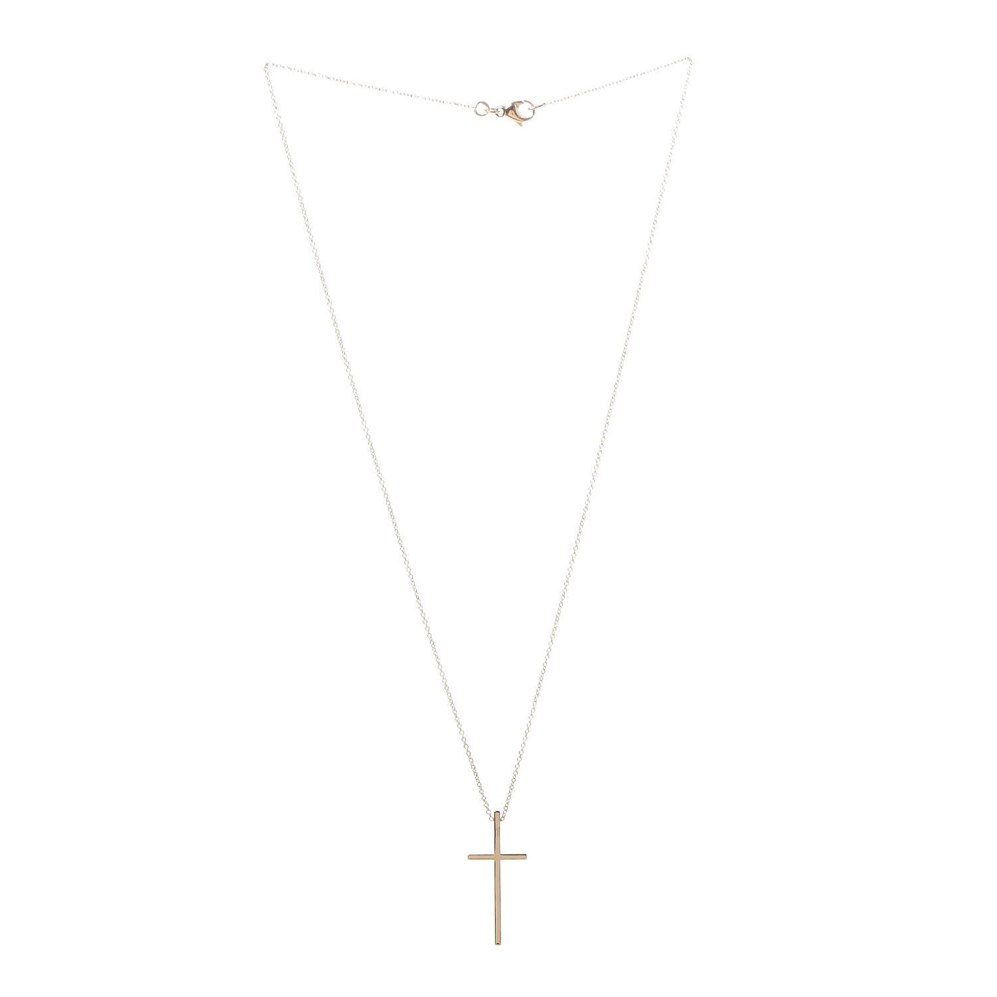18K Yellow Gold Metro Cross Pendant Necklace