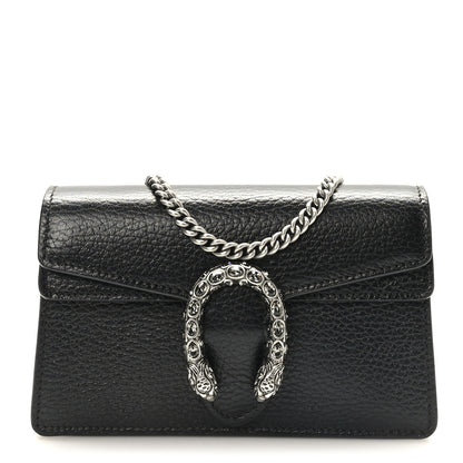 Gucci Calfskin Super Mini Dionysus Shoulder Bag Black 1 of 9