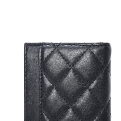 Chanel Lambskin Quilted Card Holder Wallet Black 9 of 10