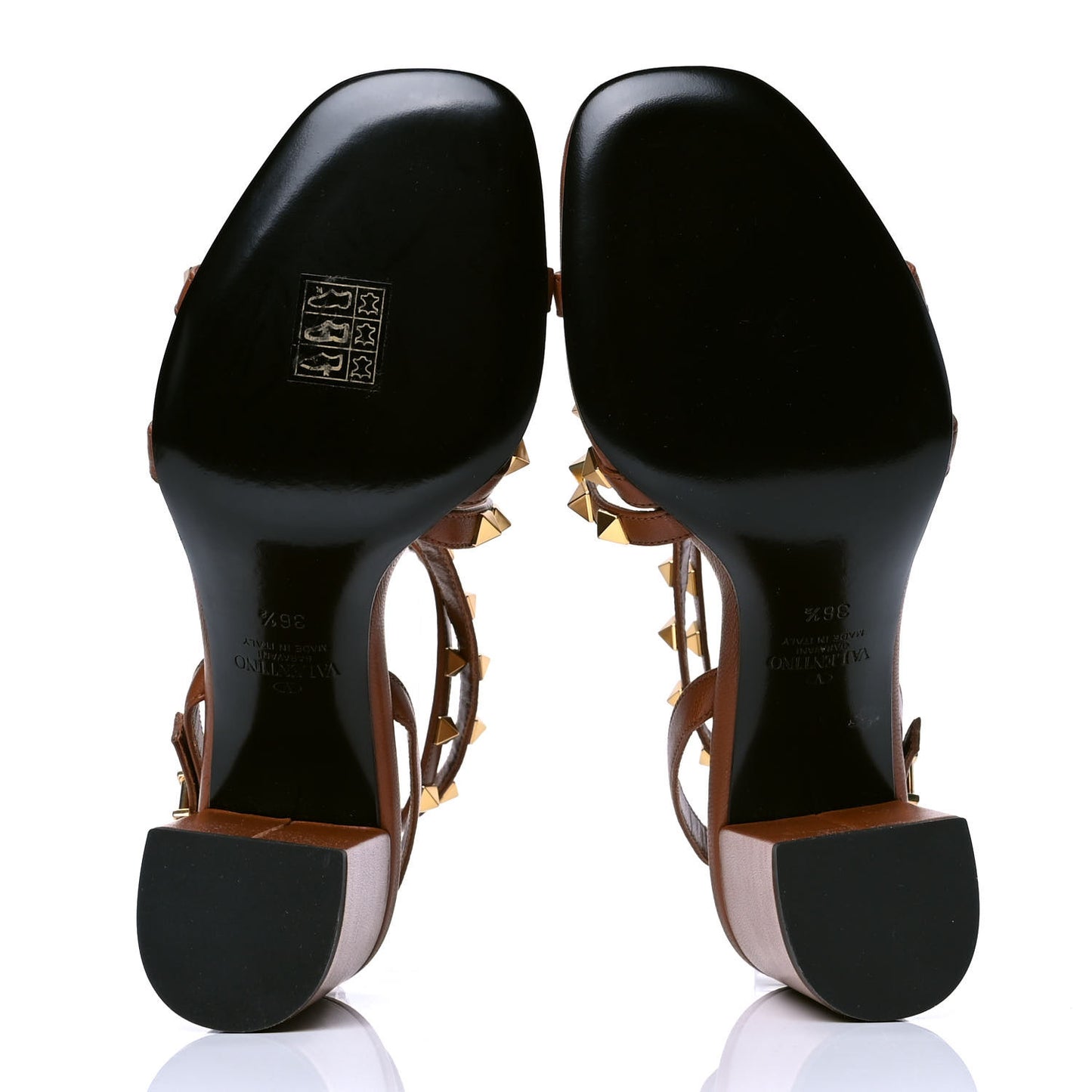 Nappa Rockstud Flair Ankle Wrap 80mm Sandals 36.5 Selleria