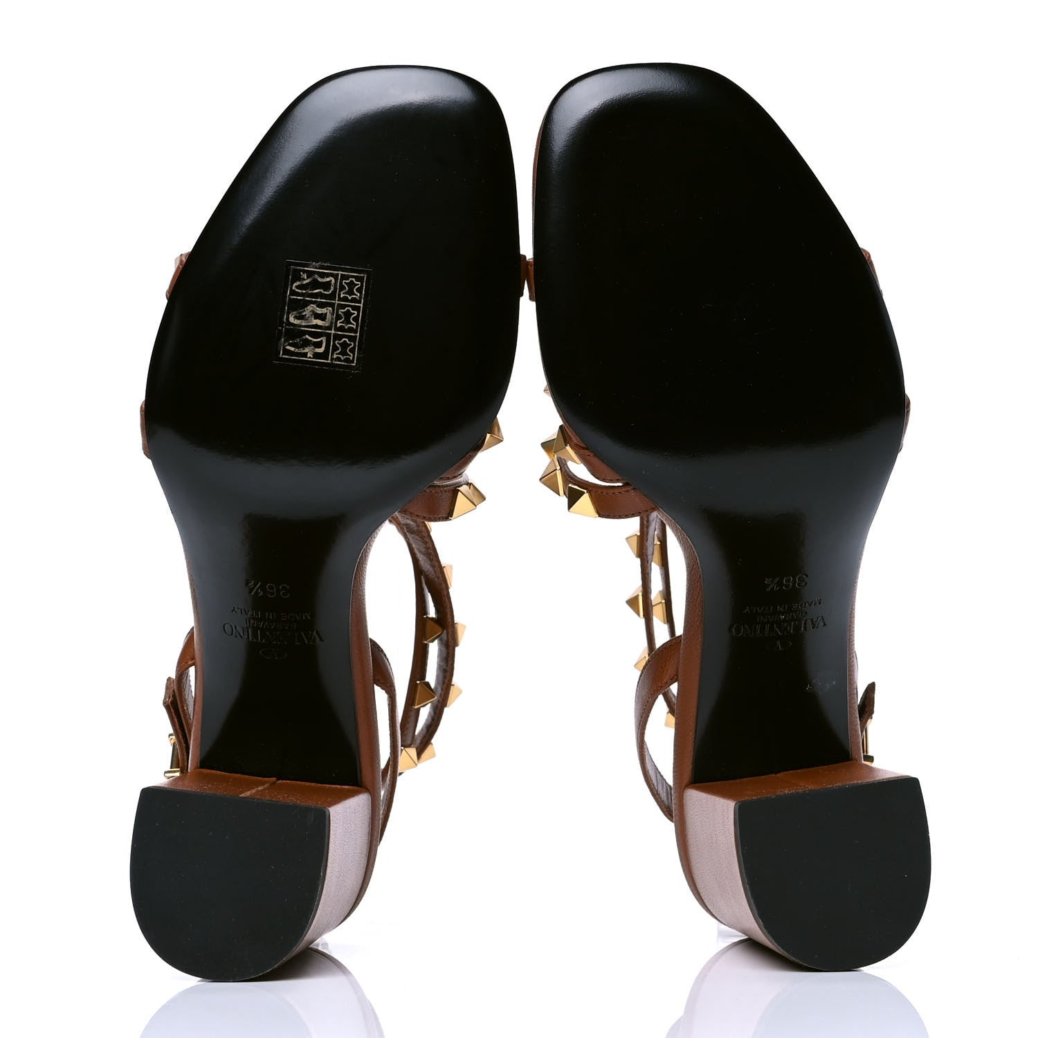 Valentino Garavani Nappa Rockstud Flair Ankle Wrap 80mm Sandals 36.5 Selleria 4 of 5