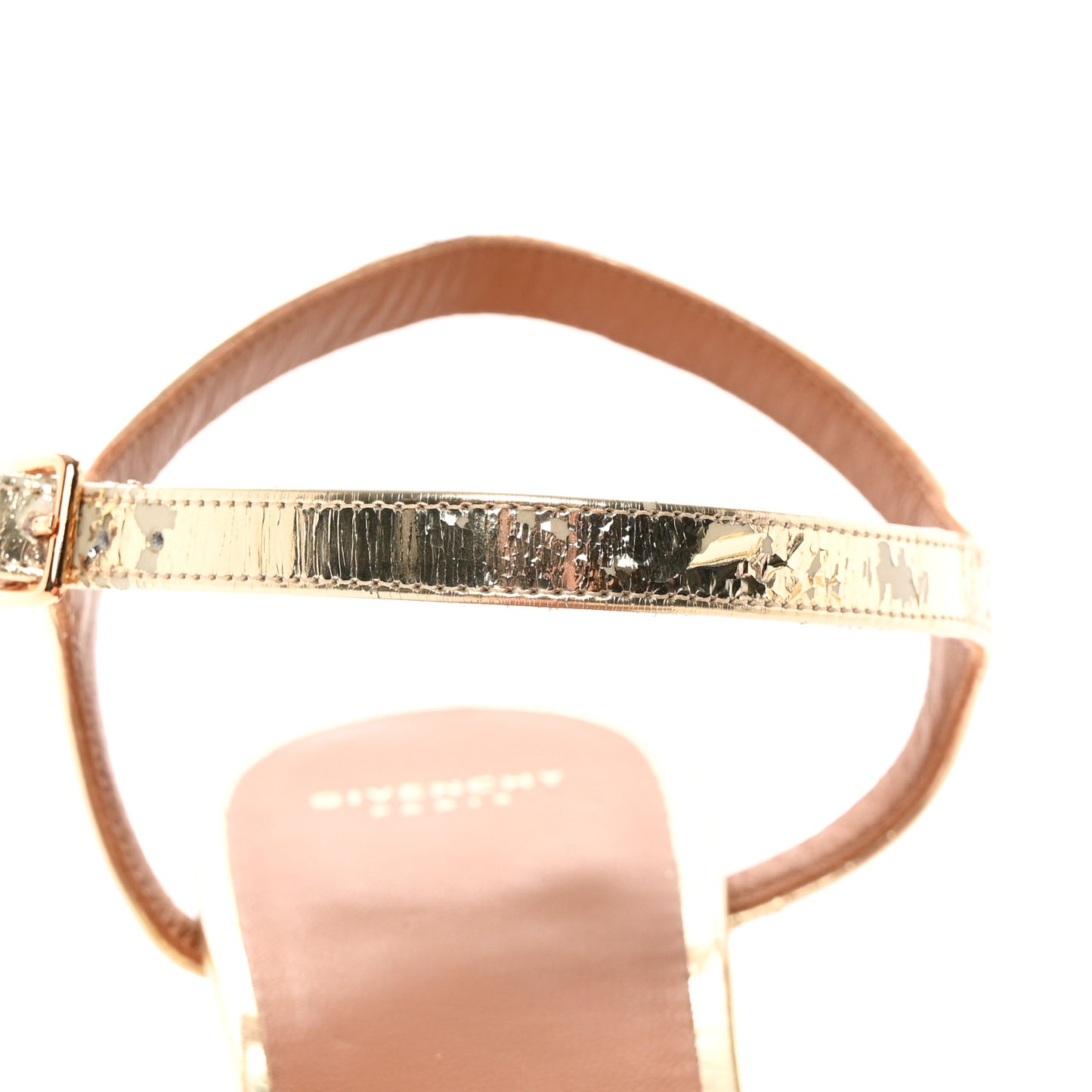 Metallic Nappa Ankle Strap Sandals 40 Gold