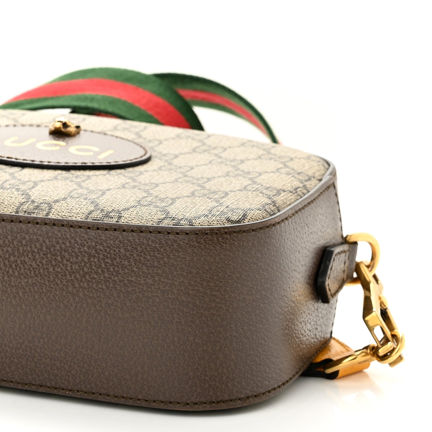 GG Supreme Monogram Web Neo Vintage Shoulder Bag Beige New Acero Crop