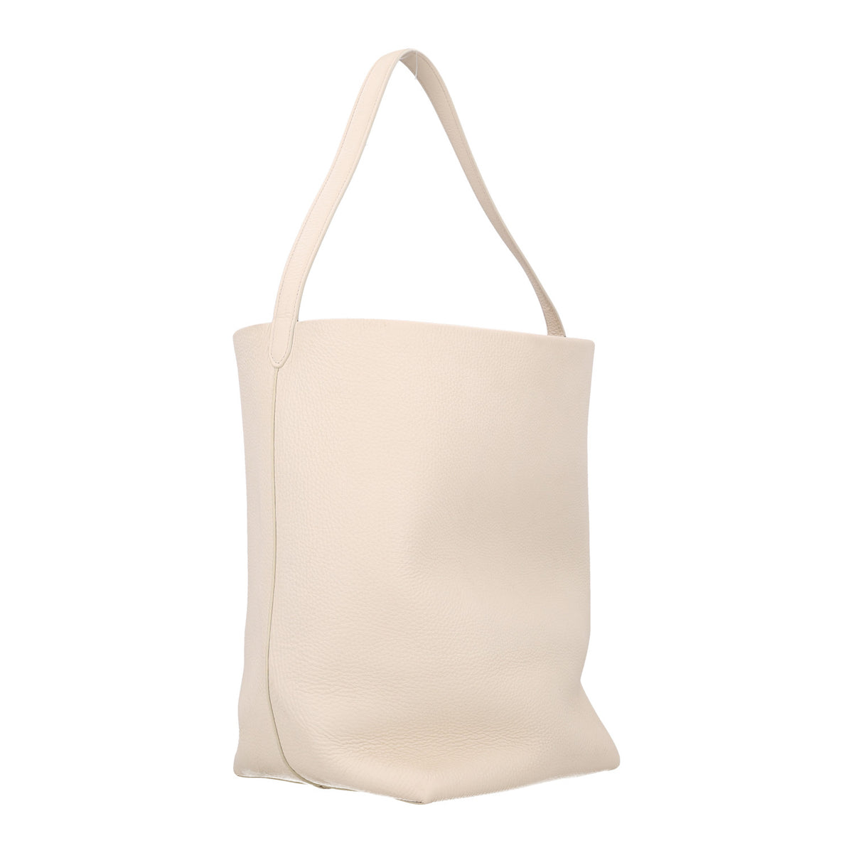 Grained Calfskin Medium N/S Park Tote Ivory