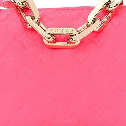 Louis Vuitton Calfskin Embossed Monogram Coussin BB Rose Fluo 9 of 11