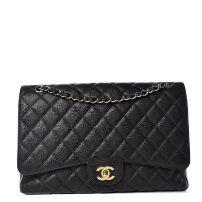 Chanel Caviar Quilted Maxi Single Flap Brown 1 of 11