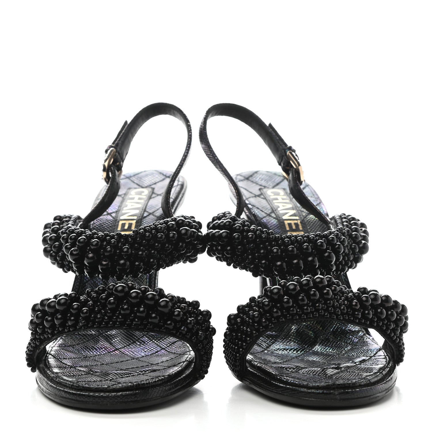 Chanel Fantasy Calfskin Pearl Pump 39 Black 2 of 12