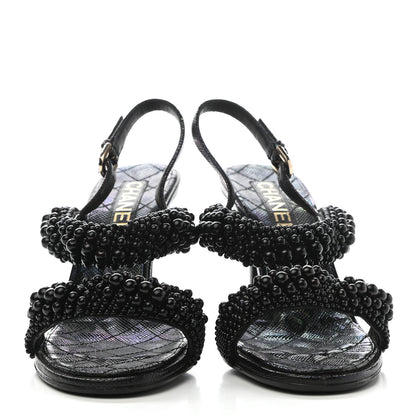 Chanel Fantasy Calfskin Pearl Pump 39 Black 2 of 12