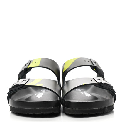 Valentino Garavani X BIRKENSTOCK Calfskin VLTN Arizona Slide Sandals 39 Army Green Lime 2 of 8