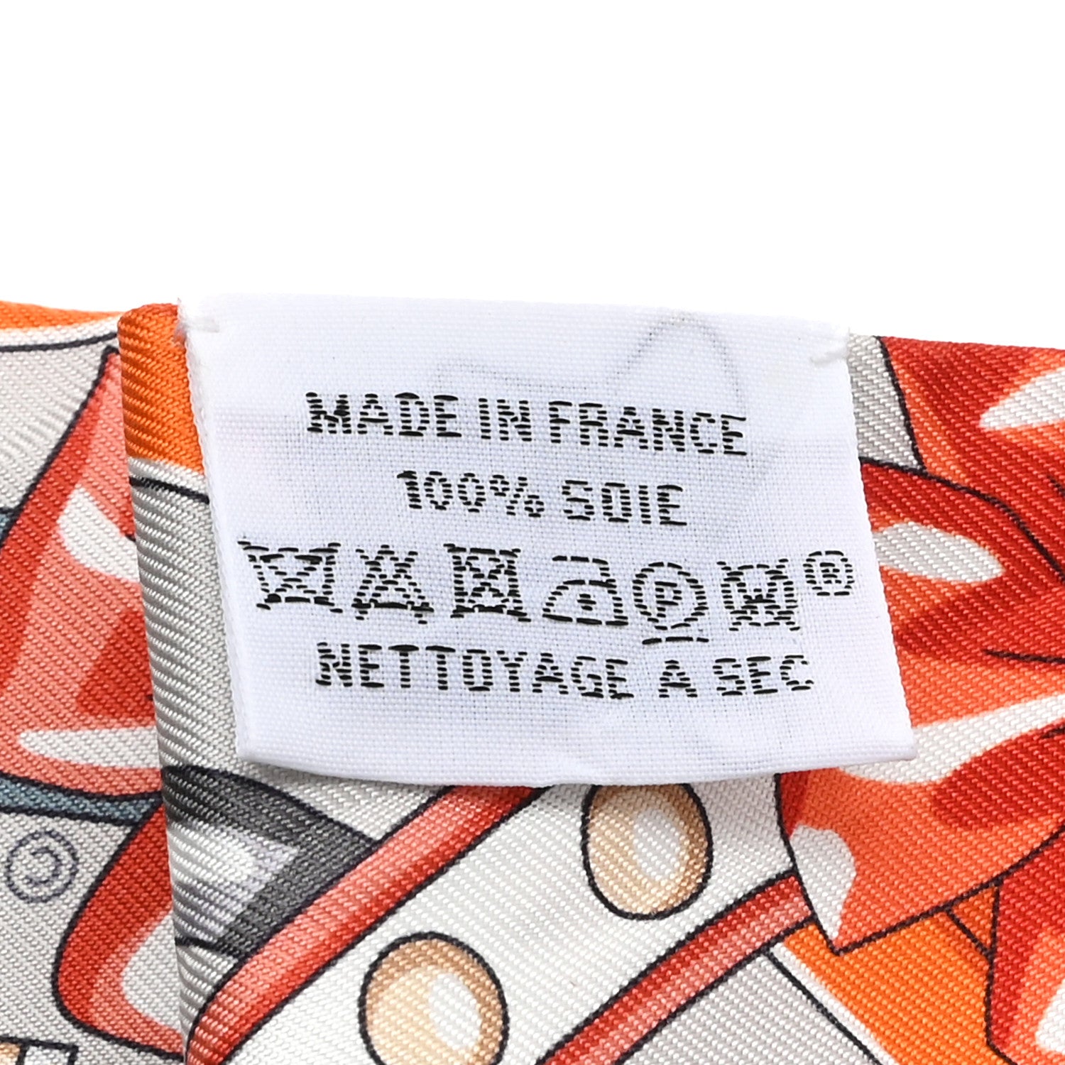 Hermes Silk Harnais De Coeur Twilly Gris Perle Orange Gris Bleute 3 of 3