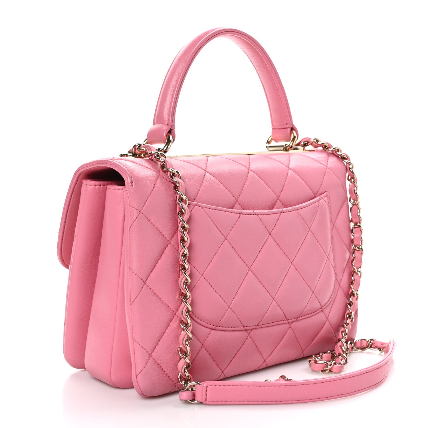 Chanel Lambskin Quilted Small Trendy CC Flap Dual Handle Bag Pink 3 of 12