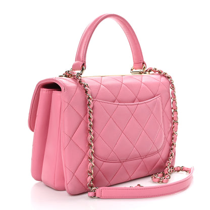 Chanel Lambskin Quilted Small Trendy CC Flap Dual Handle Bag Pink 3 of 12