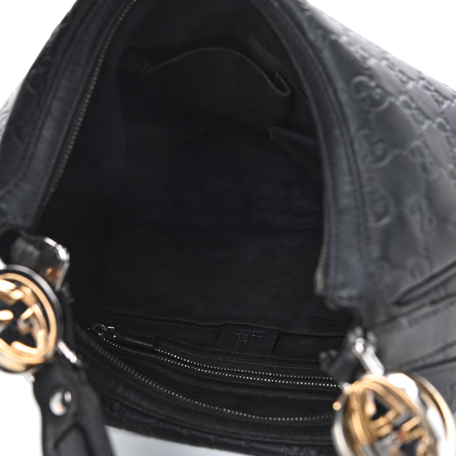 Gucci Guccissima Medium GG Twins Hobo Black 4 of 14
