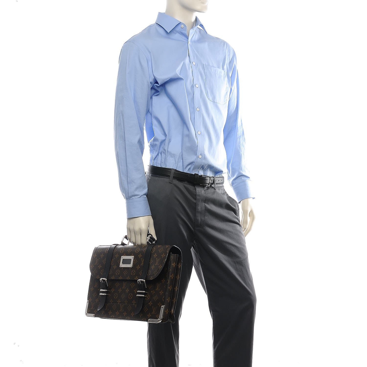 Louis Vuitton Monogram Macassar Larry Briefcase 2 of 9