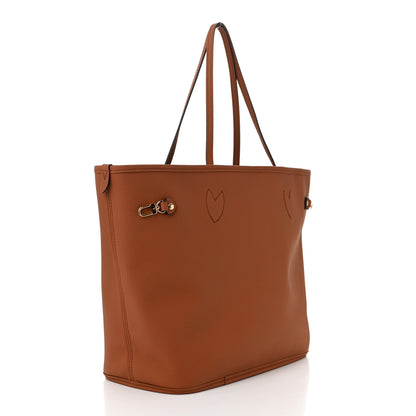 Louis Vuitton Monogram Calfskin Neo Neverfull Inside Out MM Tan 5 of 17