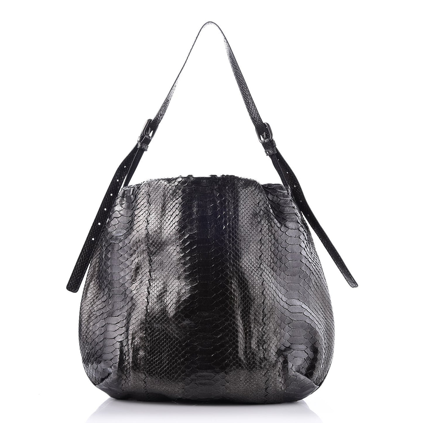 Metallic Python Shoulder Bag Flannel