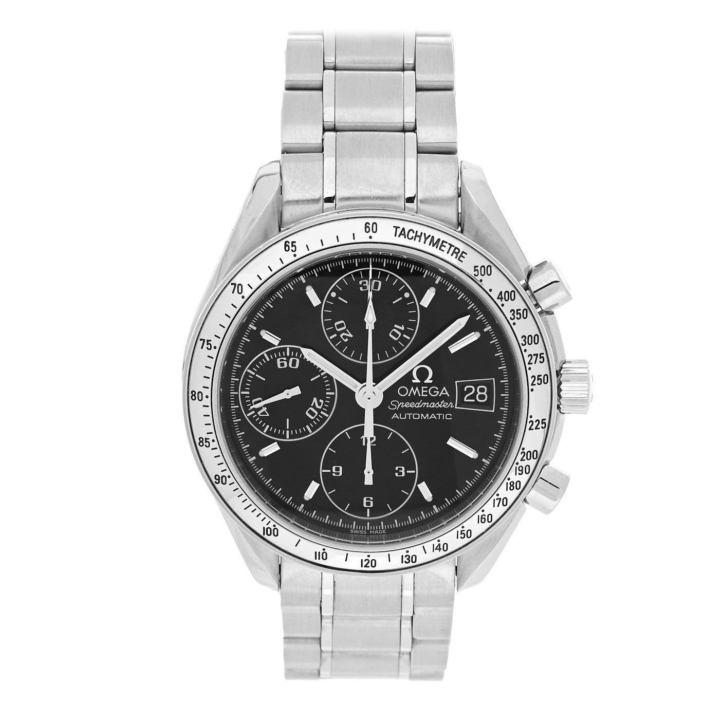 Omega Stainless Steel 39mm Speedmaster Chronograph Automatic Watch Black 3513.50 1 of 4