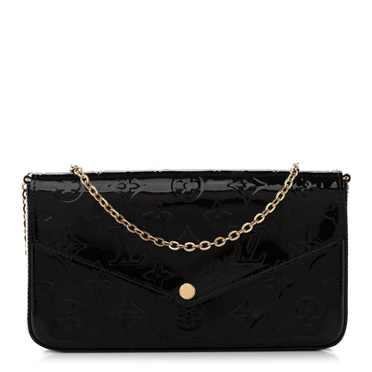 Louis Vuitton Vernis Pochette Felicie Chain Wallet Amarante 1 of 12