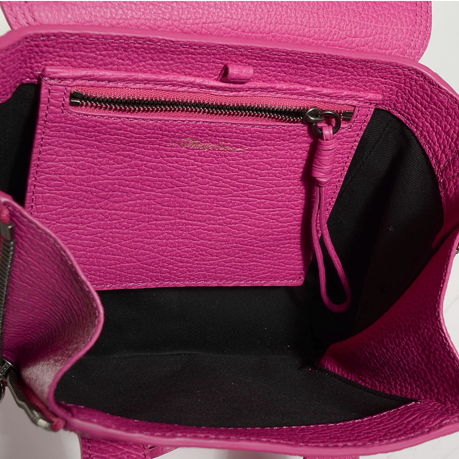 3.1 Phillip Lim 3.1 Textured Calfskin Mini Pashli Satchel Fuchsia 5 of 10