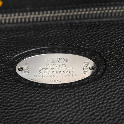 Fendi Cuoio Romano Selleria Monster Eyes Inlay Large Mens Peekaboo Iconic Essential Satchel Black Sunflower 5 of 7