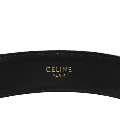 Celine Box Calfskin Medium 25mm Triomphe Belt 75 30 Black 5 of 8