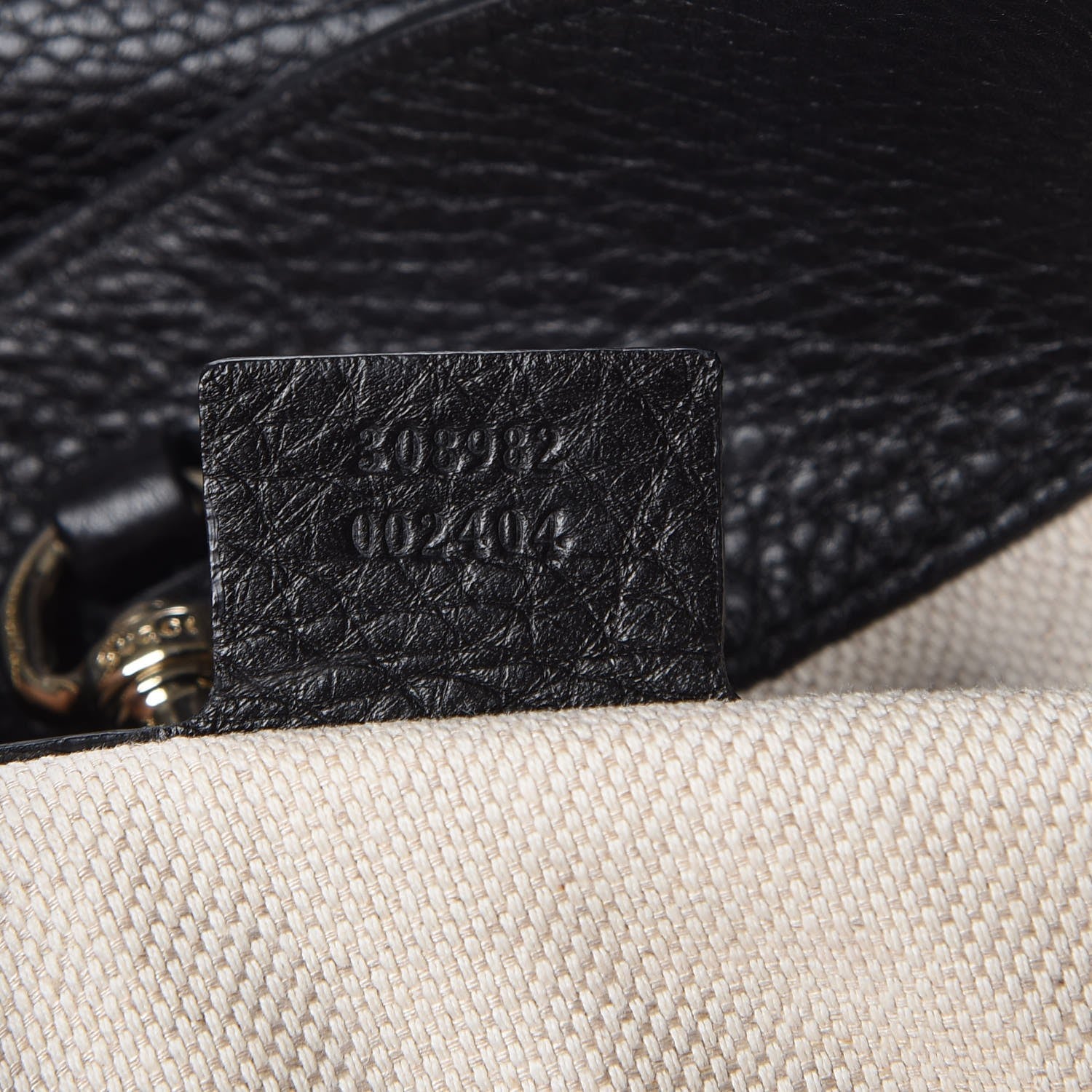 Gucci Pebbled Calfskin Medium Soho Chain Shoulder Bag Black 7 of 11