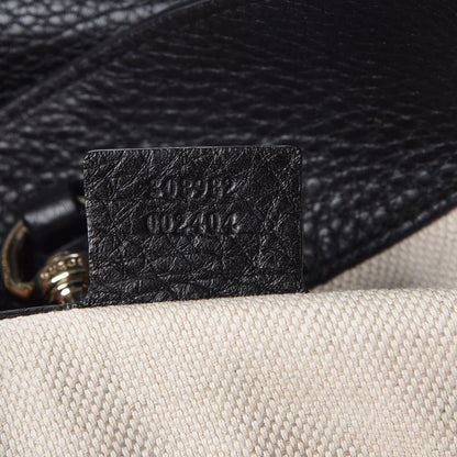 Gucci Pebbled Calfskin Medium Soho Chain Shoulder Bag Black 7 of 11