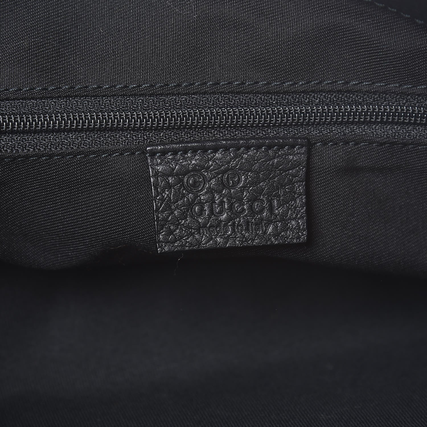 Gucci Monogram Calfskin Horsebit Classic Ring Hobo Black 6 of 8