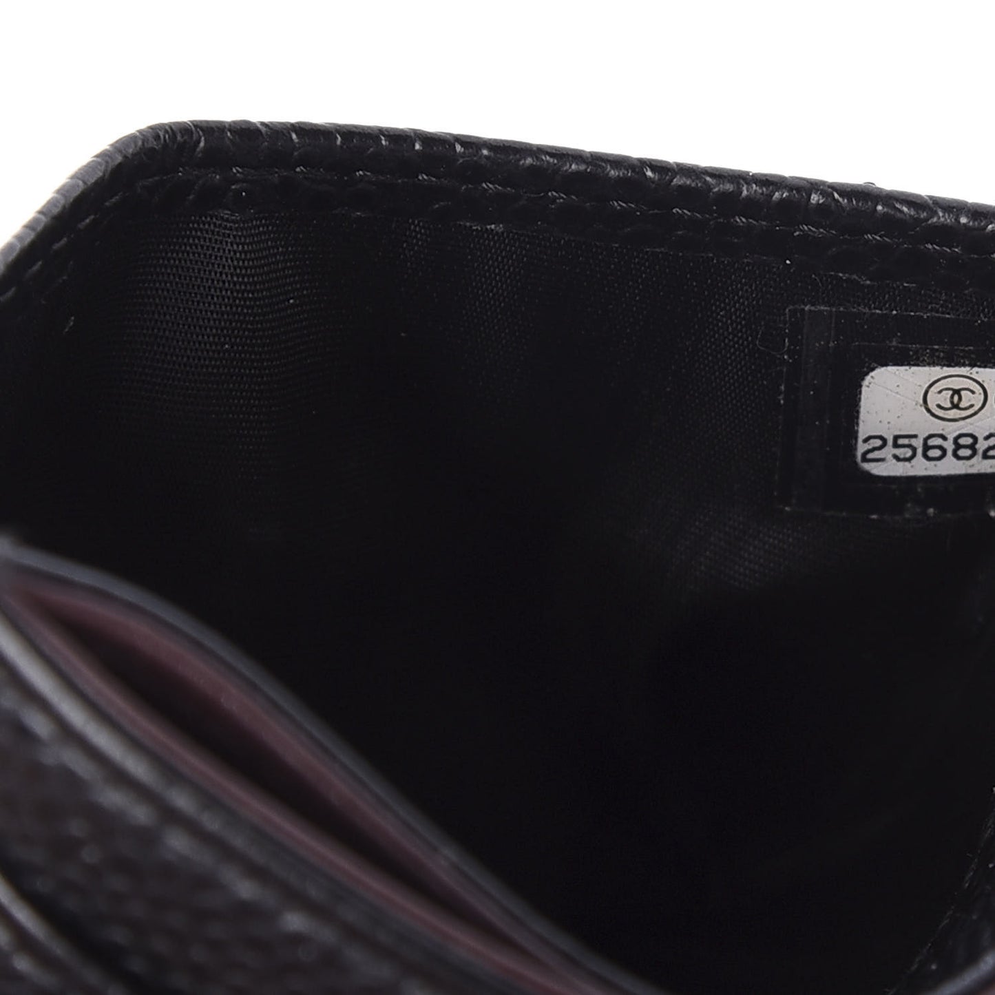Caviar Quilted Card Holder Black