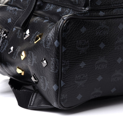 MCM Visetos Medium Studded Stark Backpack Black 9 of 10