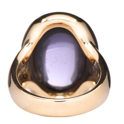 Cartier 18K Yellow Gold Amethyst Cabochon Ring 52 6 4 of 6