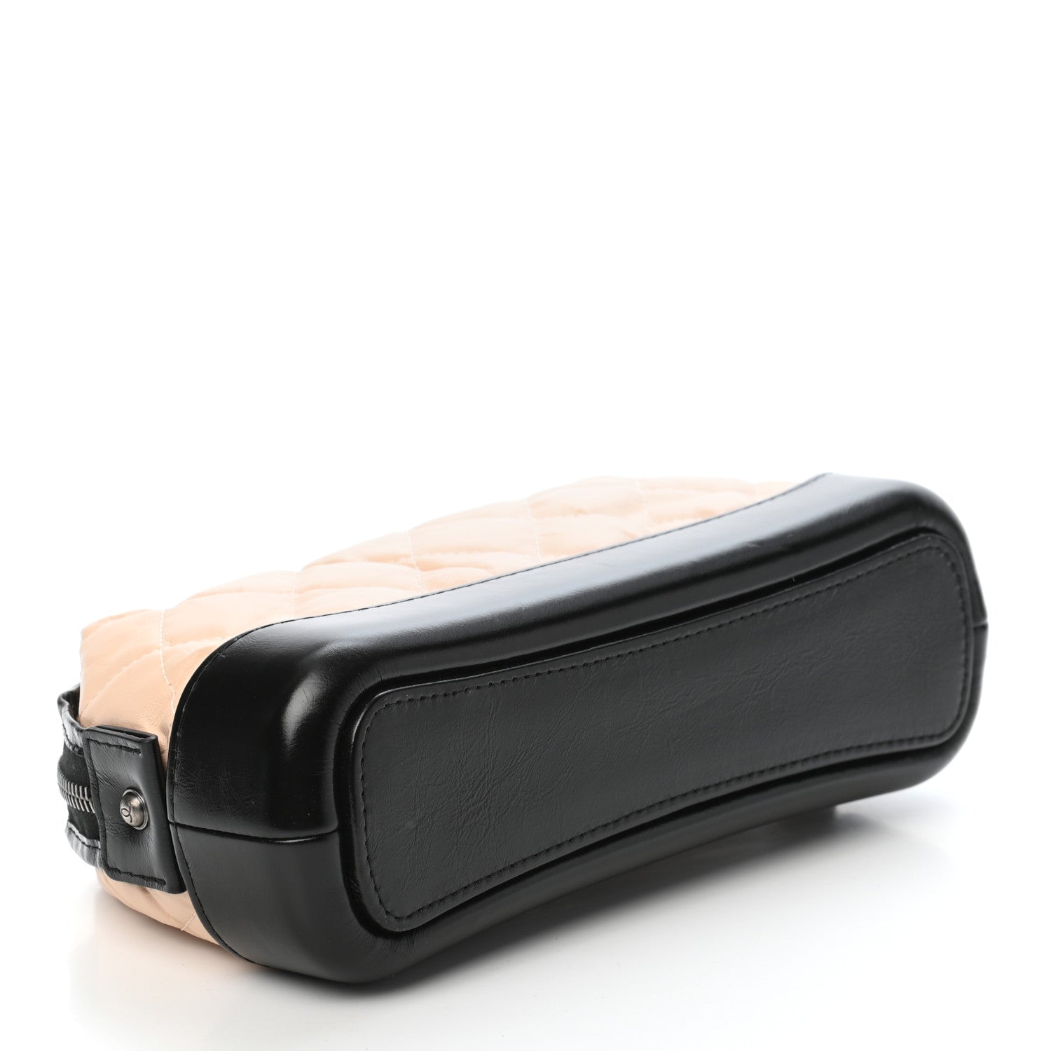 Chanel Aged Calfskin Quilted Gabrielle Classic Pouch Beige Black 3 of 6