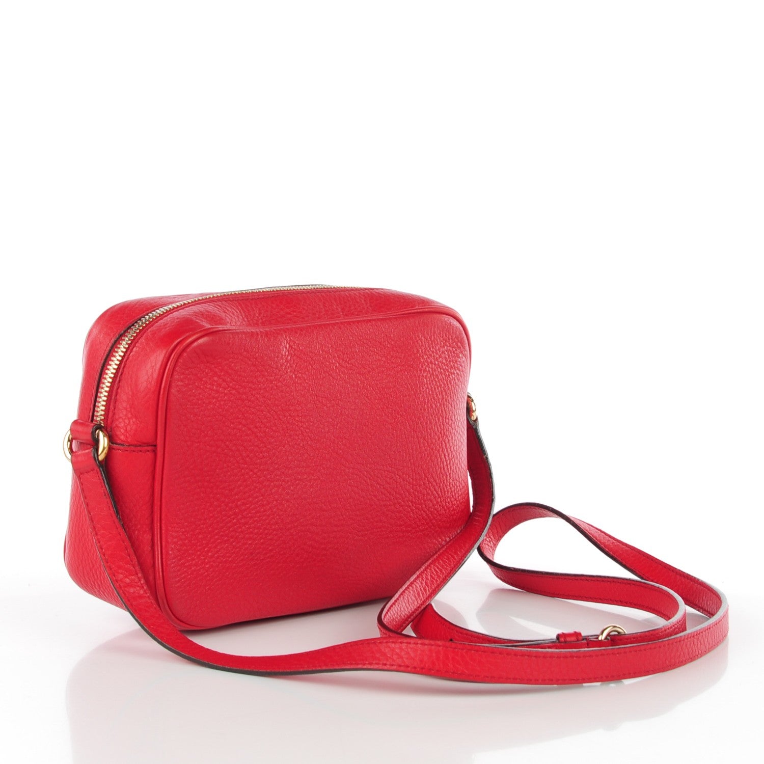 Gucci Pebbled Calfskin Small Soho Disco Bag Tabasco Red 3 of 7