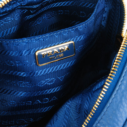 Prada Vitello Daino Mini Camera Crossbody Cobalto 6 of 8