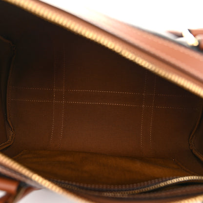 Celine Triomphe Canvas Calfskin Boston Bag Tan 5 of 11
