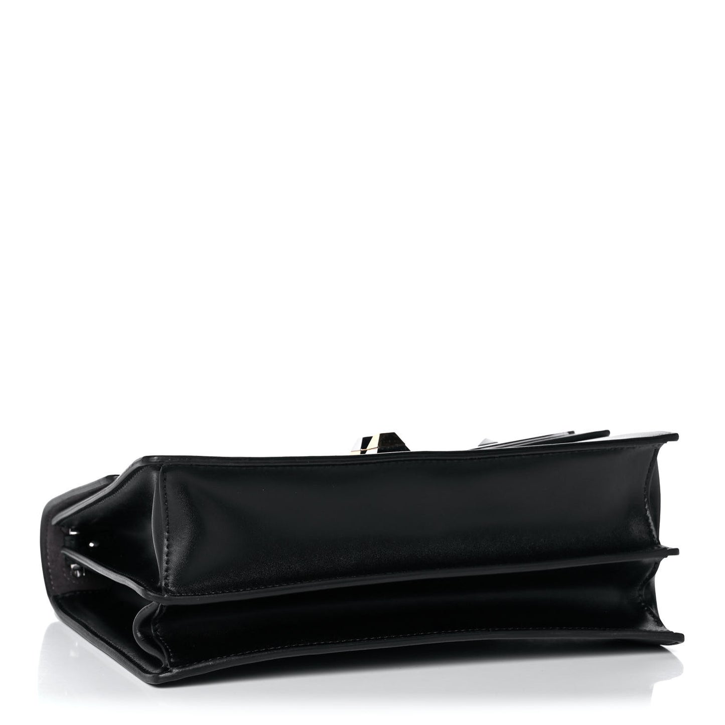 Vitello Liberty Lucido Metal Monster Eyes Studded Kan I Shoulder Bag Black