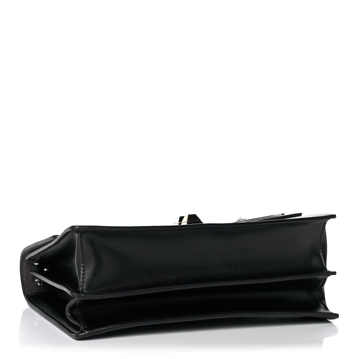 Fendi Vitello Liberty Lucido Metal Monster Eyes Studded Kan I Shoulder Bag Black 4 of 18