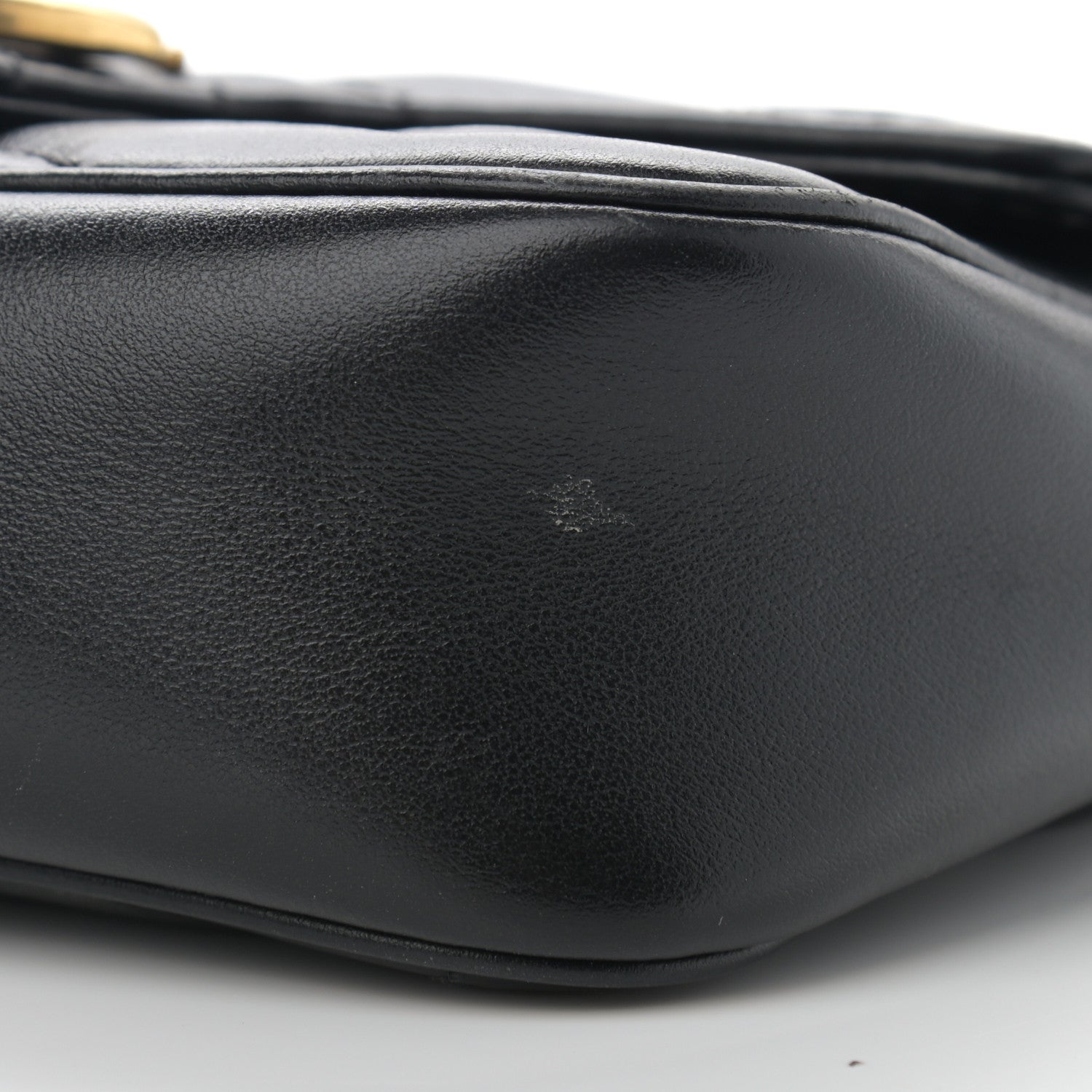 Gucci Calfskin Matelasse Super Mini GG Marmont Shoulder Bag Black 6 of 15