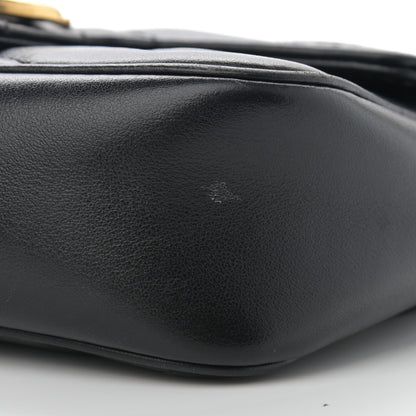 Gucci Calfskin Matelasse Super Mini GG Marmont Shoulder Bag Black 6 of 15