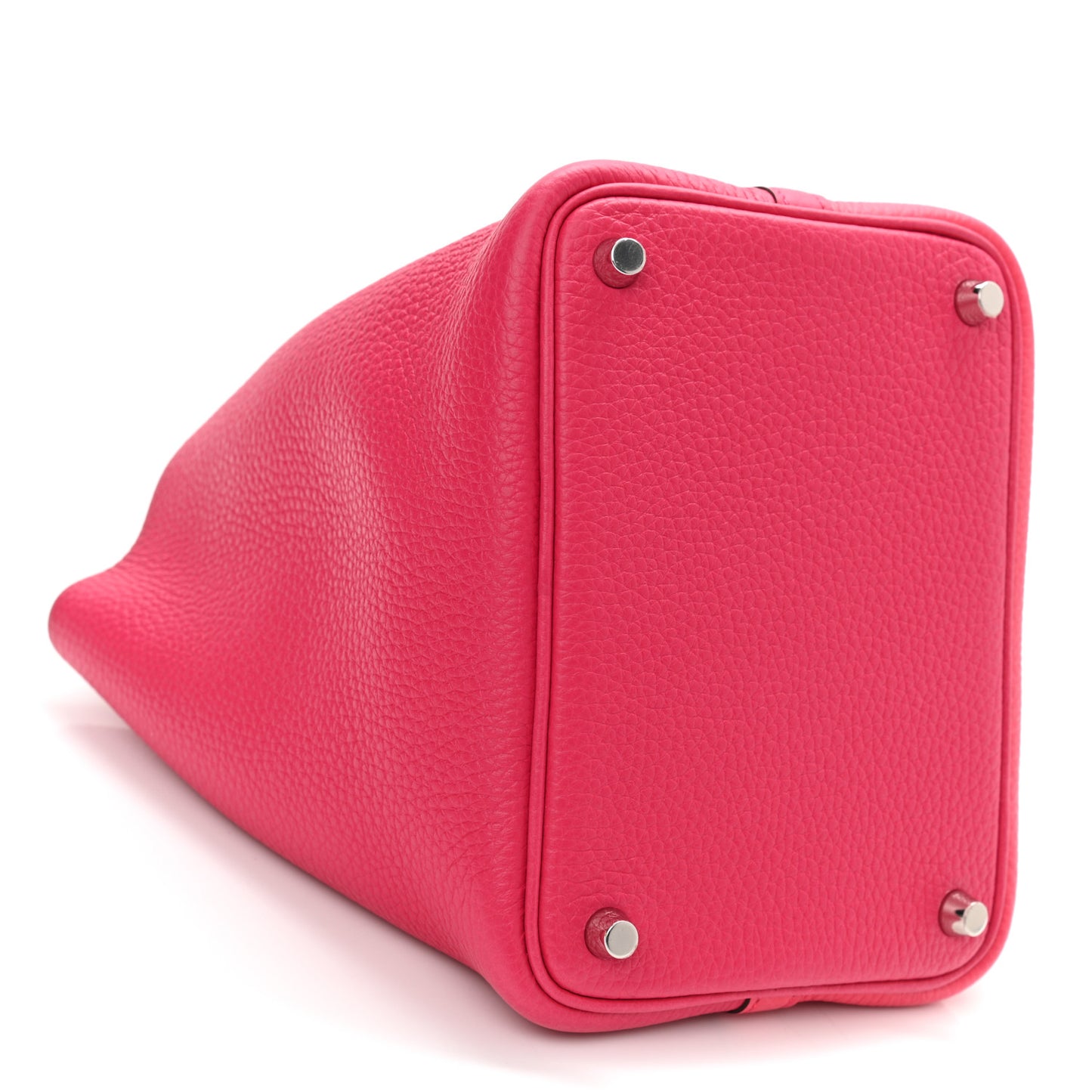 Taurillon Clemence Tri-Color Picotin Lock 18 PM Rose Extreme Rose Mexico Rouge De Coeur