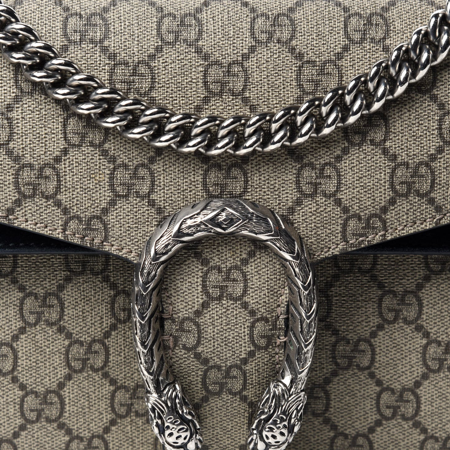 GG Supreme Monogram Small Dionysus Shoulder Bag Black