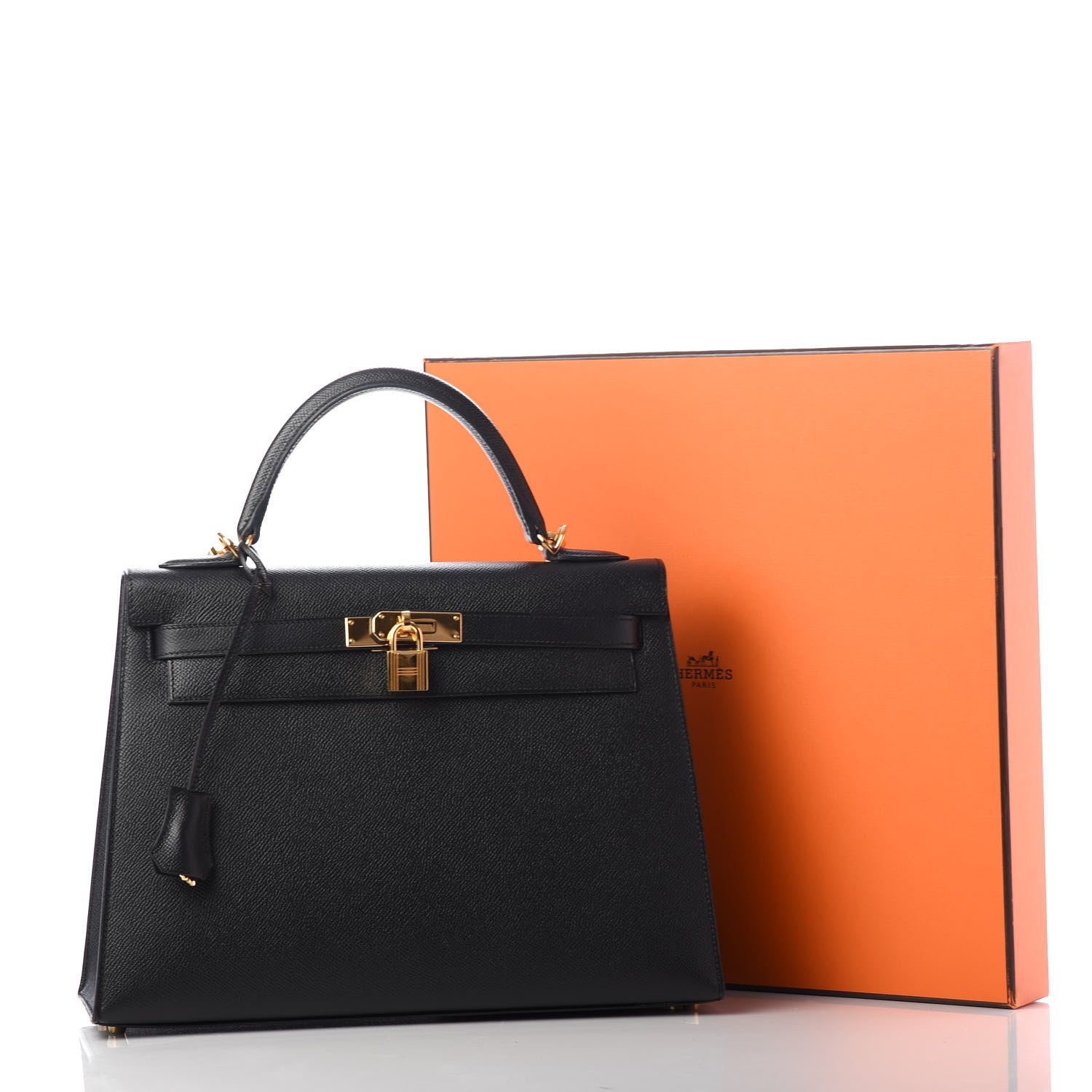 Hermes Epsom Kelly Sellier 32 Black 10 of 10
