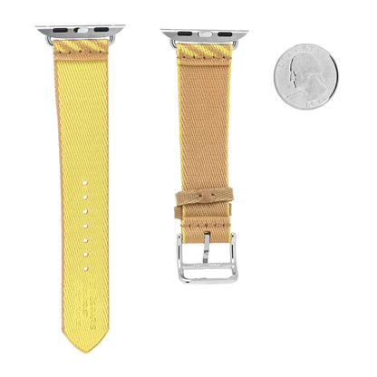 Hermes Nylon Weave 41mm H Vibration Jumping Watch Single Tour Band Kraft Lime 2 of 3