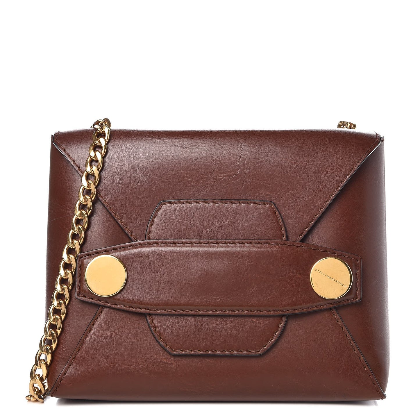 Eco Alter Nappa Small Popper Shoulder Bag Cognac