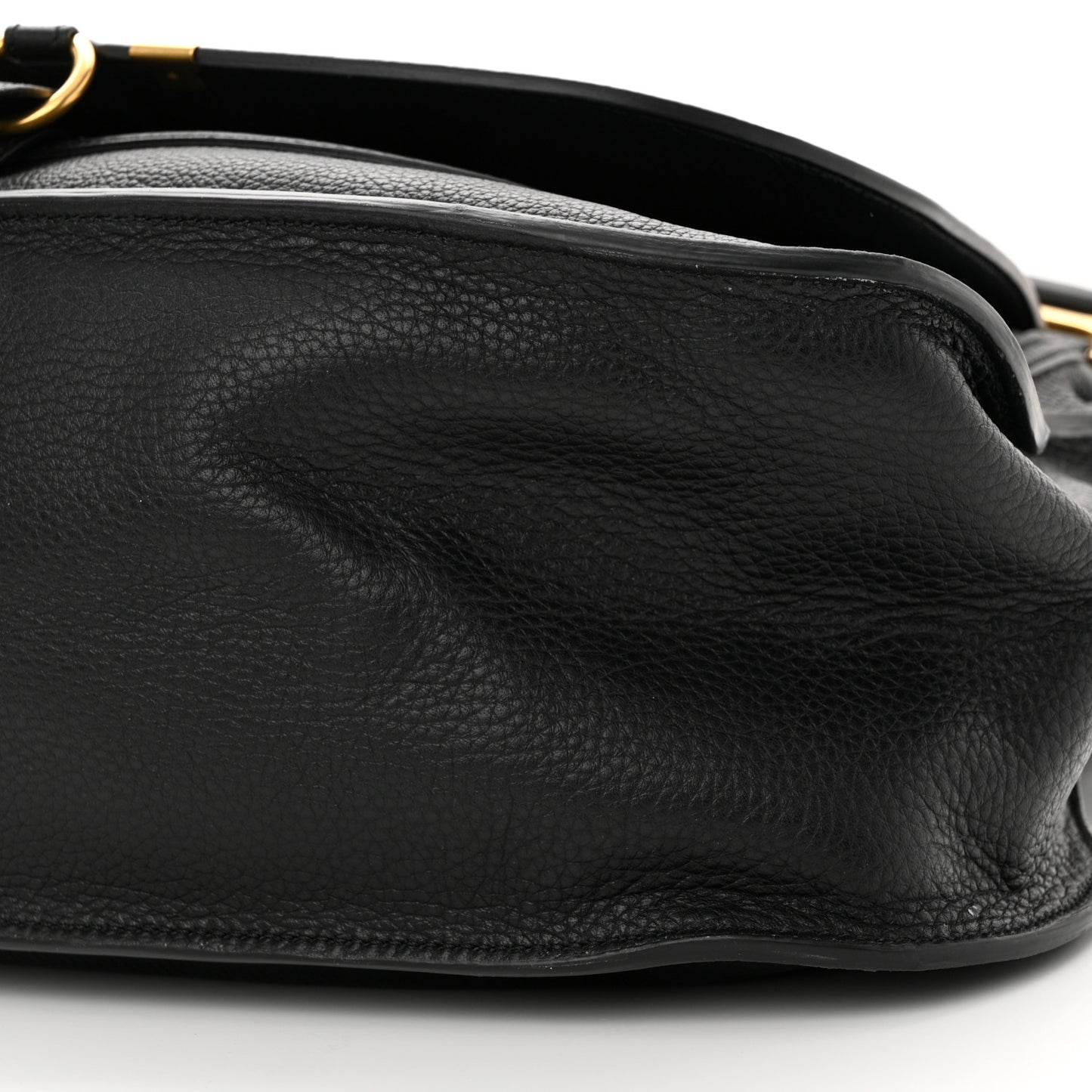 Calfskin Large Marcie Satchel Black