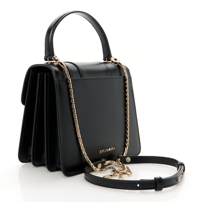 Bulgari Calfskin Serpenti Forever Top Handle Black 4 of 11