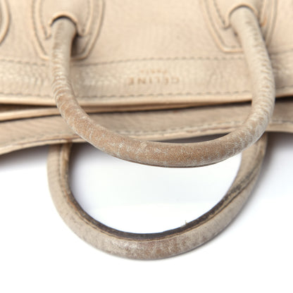 Celine Drummed Calfskin Nano Luggage Dune 13 of 16